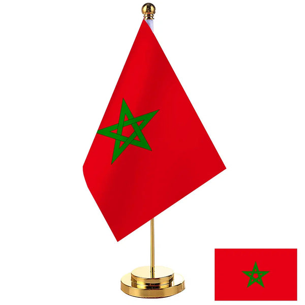 Morocco Desk Flag - Small Office Table Flag