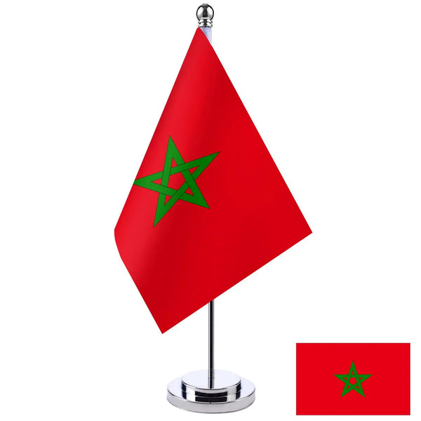 Morocco Desk Flag - Small Office Table Flag