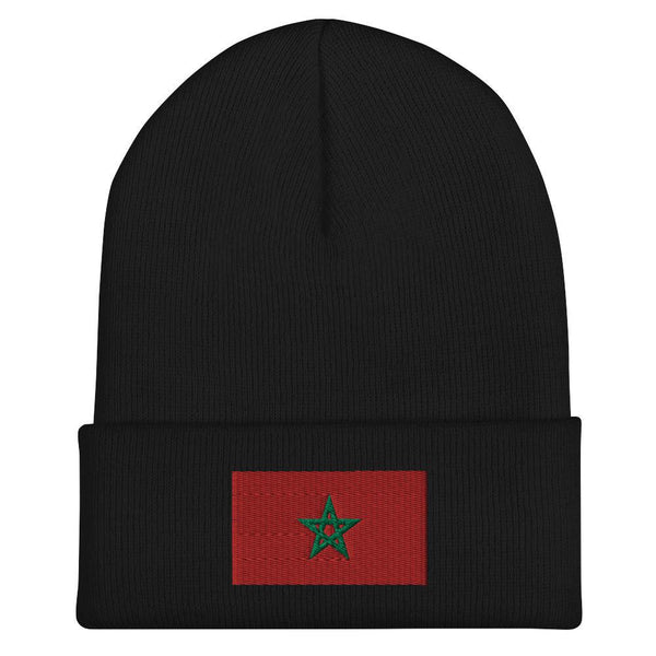 Morocco Flag Beanie - Embroidered Winter Hat