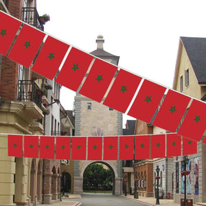 Morocco Flag Bunting Banner - 20Pcs