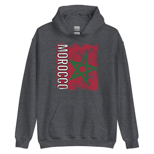 Morocco Flag - Distressed Flag Hoodie