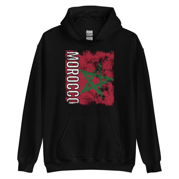 Morocco Flag - Distressed Flag Hoodie