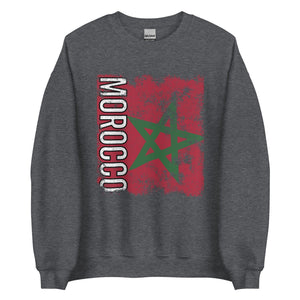 Morocco Flag - Distressed Flag Sweatshirt