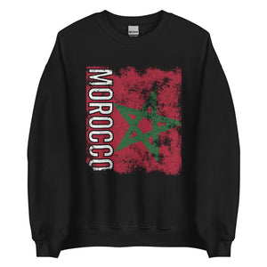 Morocco Flag - Distressed Flag Sweatshirt