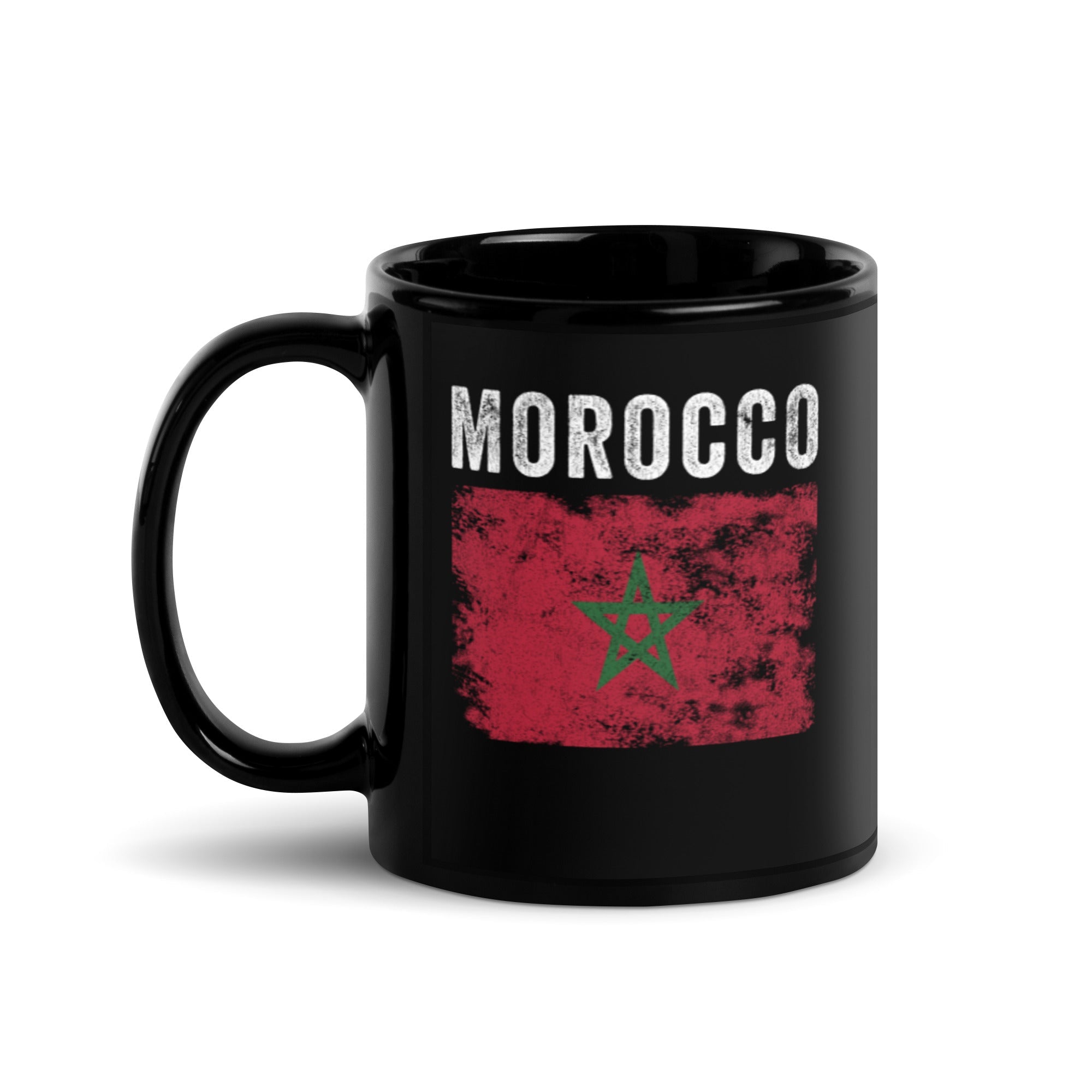 Morocco Flag Distressed - Moroccan Flag Mug