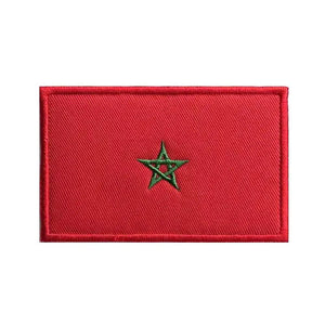 Morocco Flag Patch - Iron On/Hook & Loop Patch