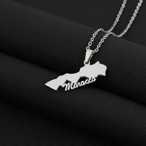 Morocco Map Necklace