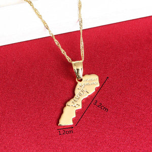 Morocco Map Necklace