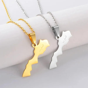 Morocco Map Necklace