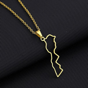 Morocco Map Necklace