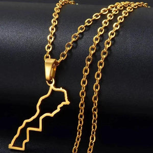 Morocco Map Necklace