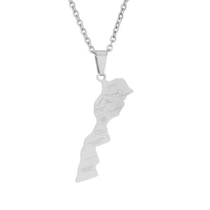 Morocco Map Necklace