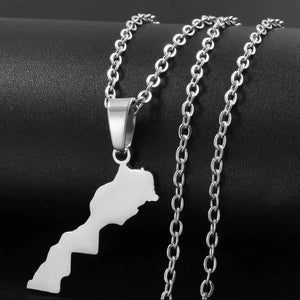 Morocco Map Necklace