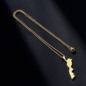 Morocco Map Necklace