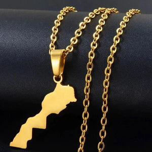 Morocco Map Necklace