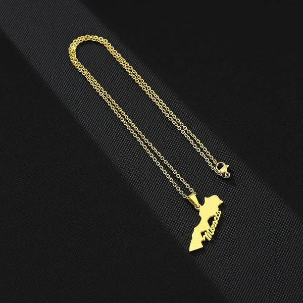 Morocco Map Necklace