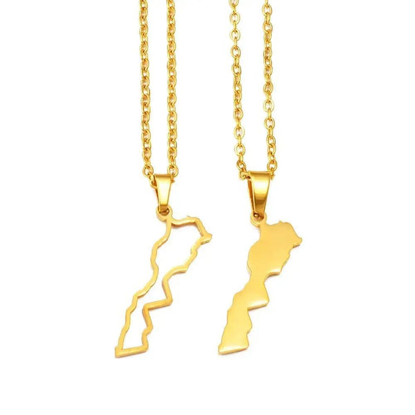 Morocco Map Necklace
