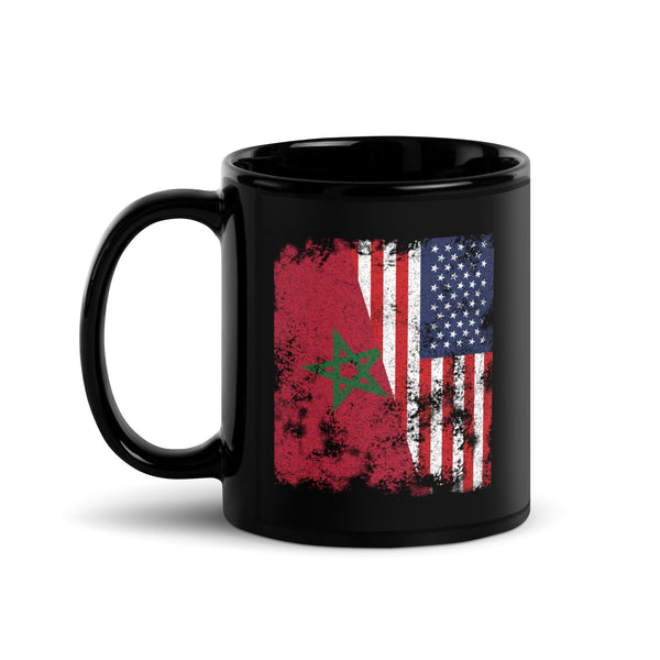 Morocco USA Flag - Half American Mug