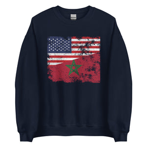 Morocco USA Flag Sweatshirt