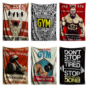 Motivational Gym Flags - 90x150cm(3x5ft) - 60x90cm(2x3ft)