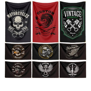 Motorcycle Flags - 90x150cm(3x5ft) - 60x90cm(2x3ft) - Biker Flags