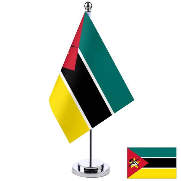 Mozambique Desk Flag - Small Office Table Flag