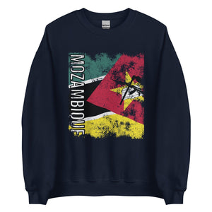 Mozambique Flag - Distressed Flag Sweatshirt