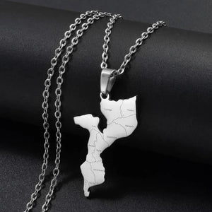 Mozambique Map Necklace
