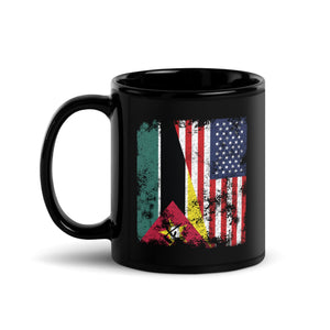 Mozambique USA Flag - Half American Mug