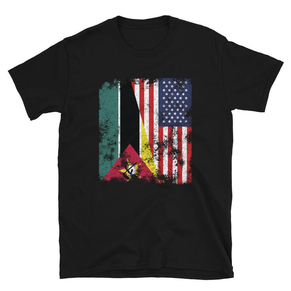 Mozambique USA Flag - Half American T-Shirt