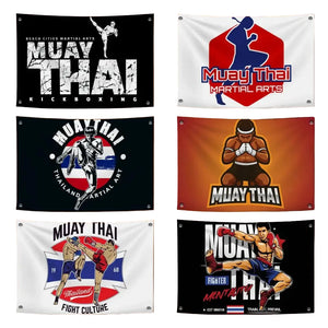 Muay Thai Flags - 90x150cm(3x5ft) - 60x90cm(2x3ft)