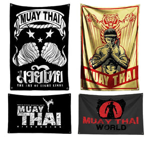 Muay Thai Flags - 90x150cm(3x5ft) - 60x90cm(2x3ft)