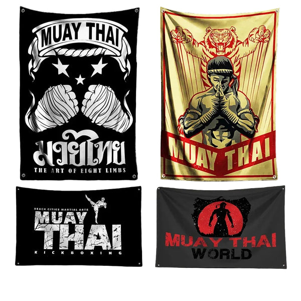 Muay Thai Flags - 90x150cm(3x5ft) - 60x90cm(2x3ft)