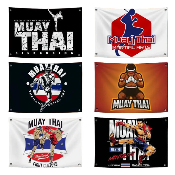 Muay Thai Flags - 90x150cm(3x5ft) - 60x90cm(2x3ft)