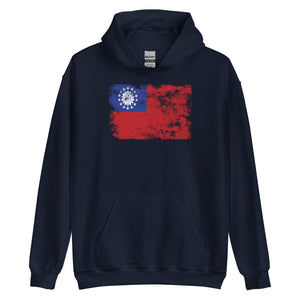 Myanmar Burma Flag Hoodie