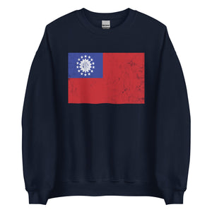 Myanmar Burma Flag Sweatshirt