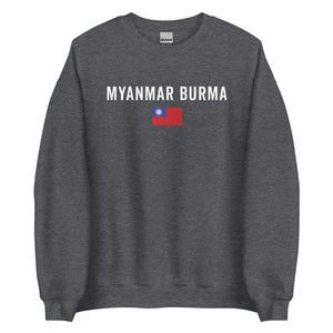 Myanmar Burma Flag Sweatshirt