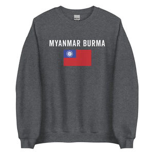 Myanmar Burma Flag Sweatshirt