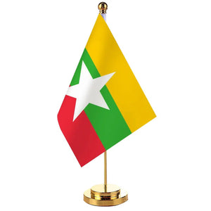 Myanmar Desk Flag - Small Office Table Flag