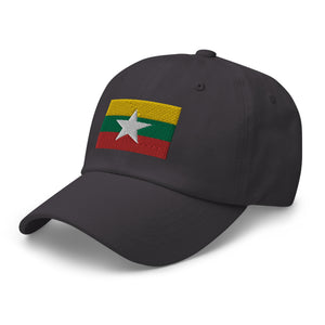 Myanmar Flag Cap - Adjustable Embroidered Dad Hat