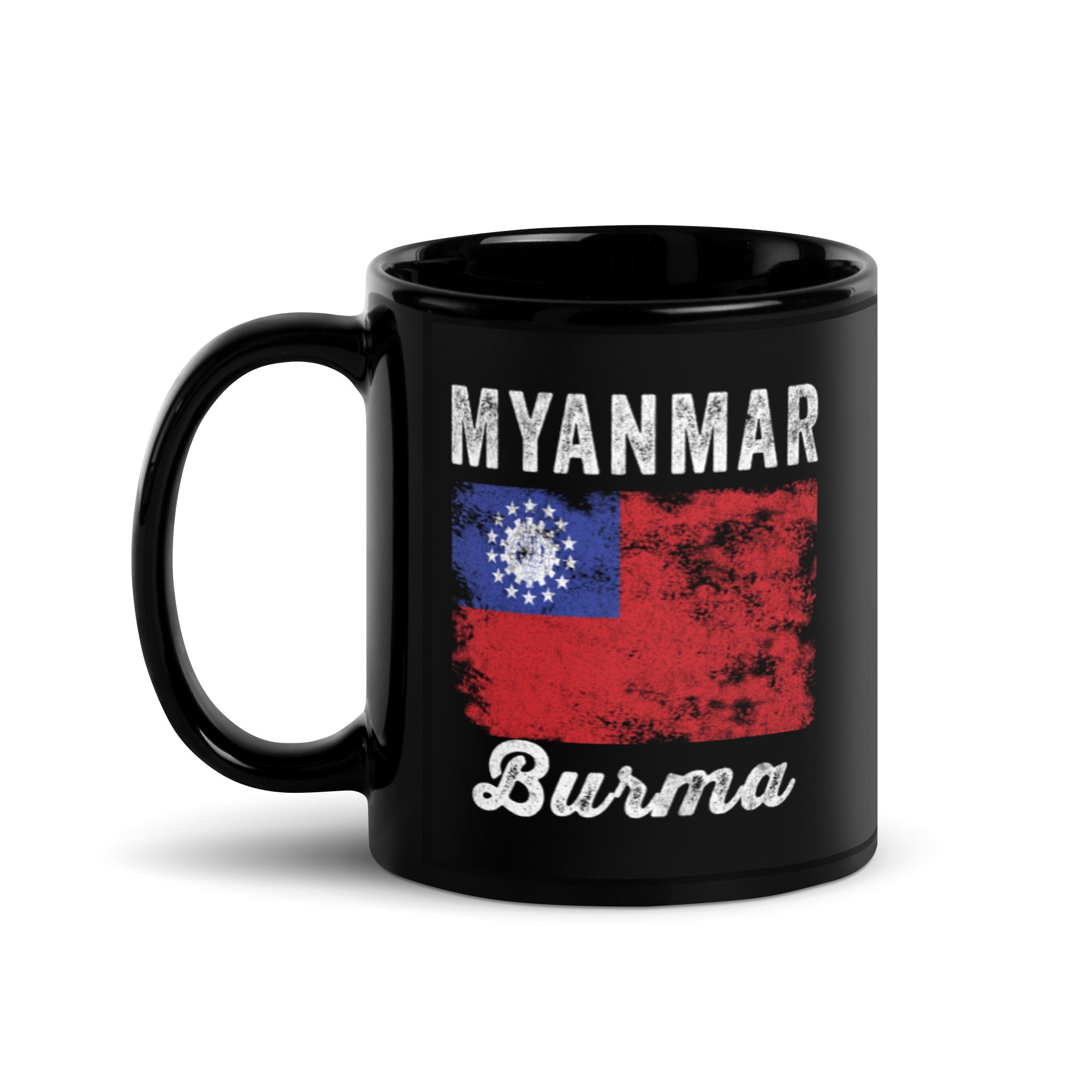 Myanmar Flag Distressed - Burmese Flag Mug