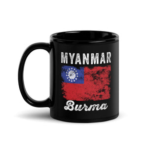 Myanmar Flag Distressed - Burmese Flag Mug