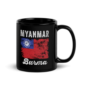 Myanmar Flag Distressed - Burmese Flag Mug