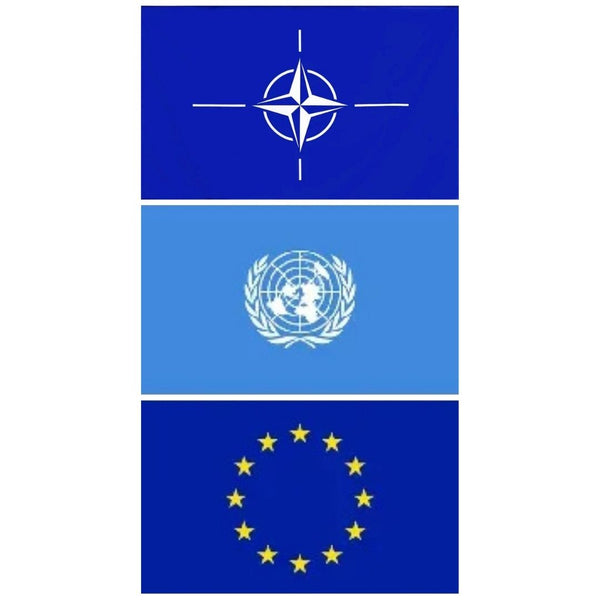 NATO, EU, UN Flags - 90x150cm(3x5ft) - 60x90cm(2x3ft)