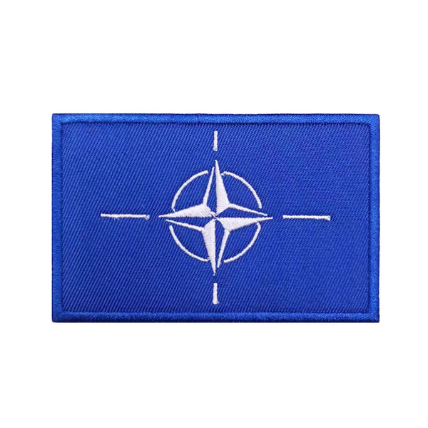 NATO Flag Patch - Iron On/Hook & Loop Patch