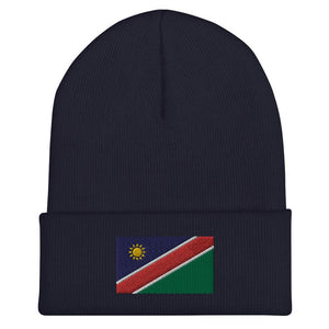 Namibia Flag Beanie - Embroidered Winter Hat