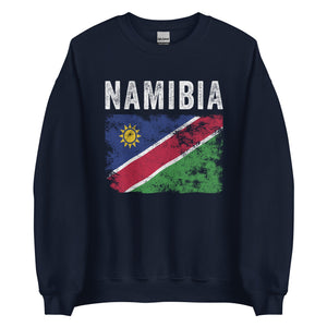 Namibia Flag Distressed - Namibian Flag Sweatshirt