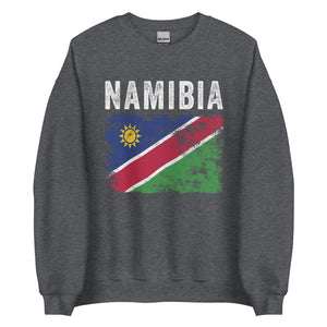 Namibia Flag Distressed - Namibian Flag Sweatshirt