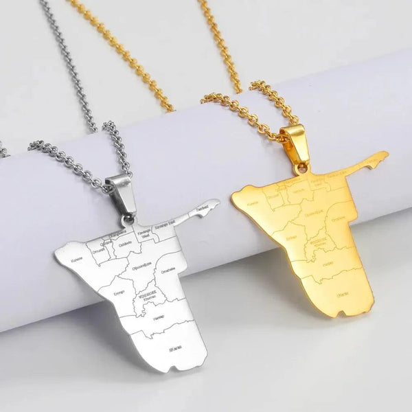 Namibia Map Necklace
