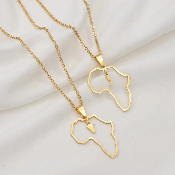 Namibia, Saint Kitts and Nevis Map Necklaces
